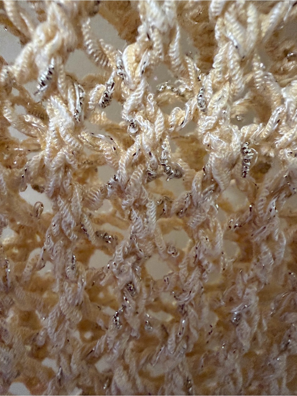 AllSaints Mesh Metallic Crew Sweater Sz S Transitional Quiet Luxury Minimalist - Picture 4 of 12